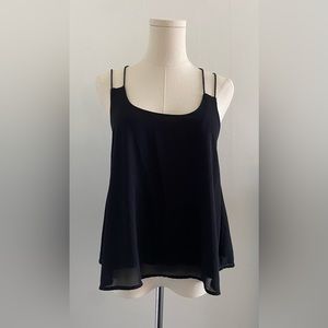 Black cross back top